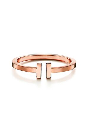 Rose Renk Tiffany Model T Uçlu Desenli Kelepçe Bileklik - 2118