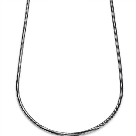 Gümüş Renk Unisex Snake Zincir (4 mm) 60 cm. Çelik Kolye- 3141