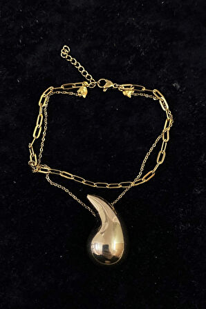 Altın Renk Bottega Model Ezme Ve Sf  Zincir Çelik Halhal - 3282