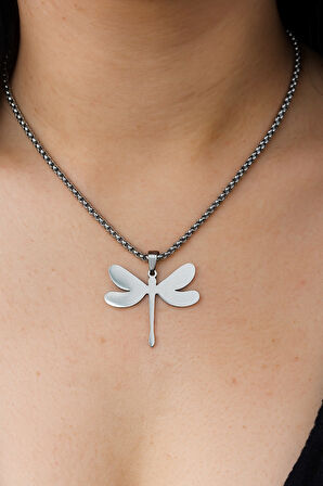 Gümüş Renk Yusufcuk Model Unisex Arnavut Zincir Çelik Kolye - 3312