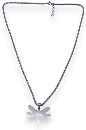 Gümüş Renk Yusufcuk Model Unisex Arnavut Zincir Çelik Kolye - 3312