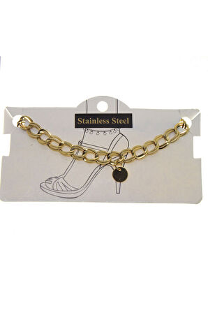 Altın Renk Samanyolu Pul Çelik Halhal - 3424