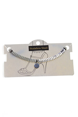 Gümüş Renk Kılçık Pul Çelik Halhal - 3444