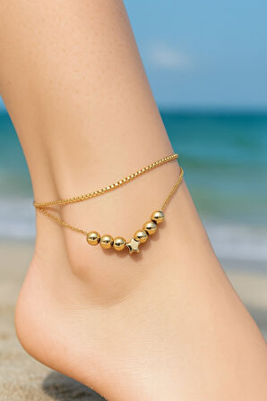 Altın Renk Asansör Sf 3 Küre Yıldız 3 Küre Çelik Halhal - 3464