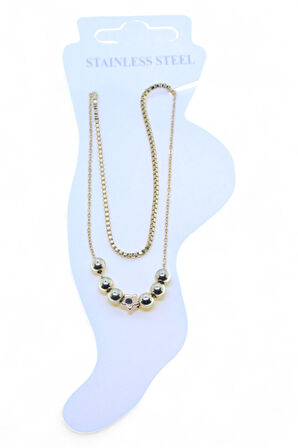 Altın Renk Asansör Sf 3 Küre Yıldız 3 Küre Çelik Halhal - 3464