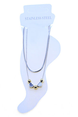 Gümüş Renk Asansör Sf Küre Kalp Küre Kalp Küre Çelik Halhal - 3467