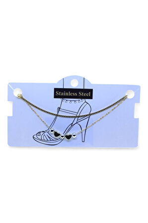 Altın Renk Asansör Sf Top Kalp Top Kalp Top Çelik Halhal - 3471