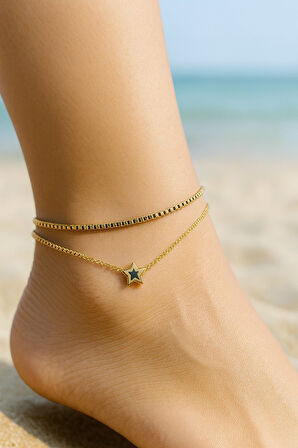 Altın Renk Asansör Sf Yıldız Çelik Halhal - 3474