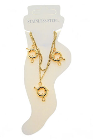 Altın Renk Asansör Sf 3 Dümen Çelik Halhal - 3486