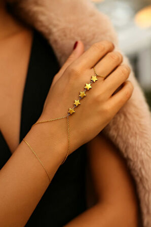 Altın Renk Sıra Yıldız Çelik Şahmeran - 3552