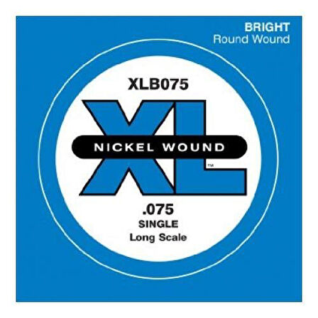 DADDARIO XLB075 BASS TEK TEL, A-(LA), XL NICKEL WOUND, 0.075