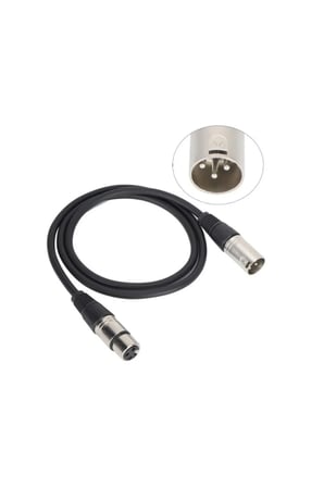 3 Metre Xlr Mikrofon Kablosu – Siyah | Xlr Erkek-dişi | Stüdyo & Sahne Ses Kablosu