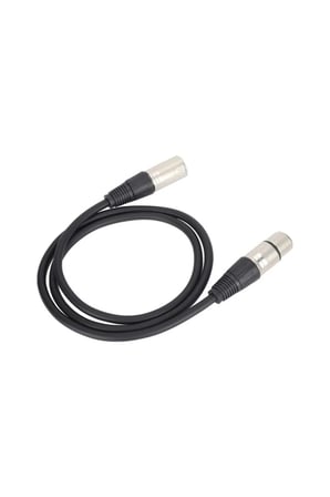 Mikrofon Kablosu 5 Metre Siyah Renk | Xlr Erkek – Xlr Dişi | Sahne – Stüdyo – Ses Kablosu