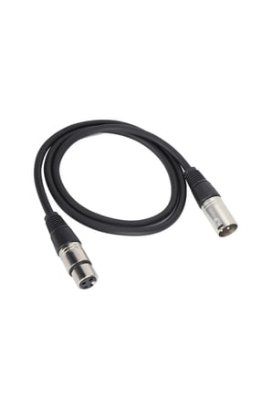 Mikrofon Kablosu 12 Metre Siyah Renk | Xlr Erkek – Xlr Dişi | Sahne – Stüdyo – Ses Kablosu