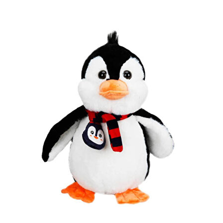 Atkılı Yumuşak Peluş Penguen Oyuncak - 32 CM