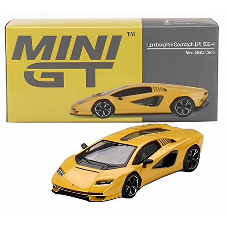 Mini Gt 1/64 Lamborghini Countach LPI 800-4 New Giallo Orion Model Araba