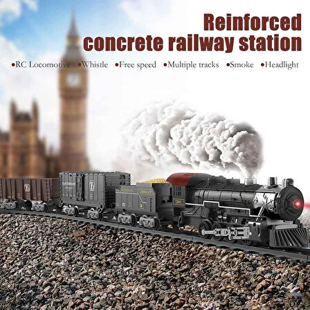 Lüx Classic Steam Buharlı Kumandalı 2,4 Ghz Pilli Tren Seti 30 Parça 1613G