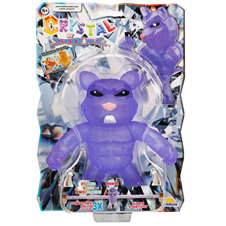 Esnek Uzayan Kristal Stretch Uzayan Yumuşak Figür 14 Cm Mokie Mor- 1 Adet