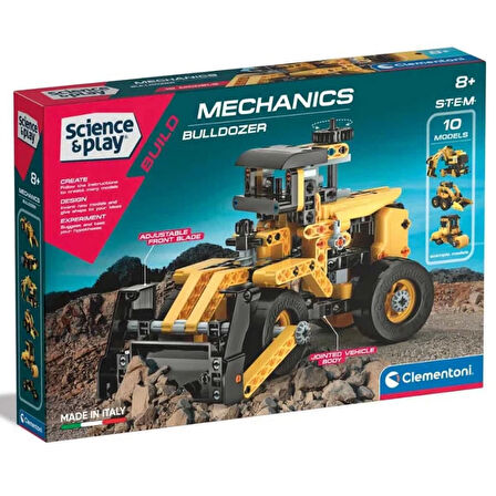 Mekanik Laboratuvarı Buldozer Çok Parçalı Bilim Yapı Oyuncağı