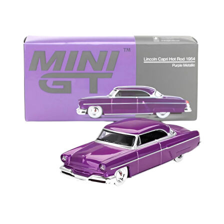 Mini Gt 1/64 Lincoln Capri Hot Rod 1954 Purple Metallic Koleksiyonluk Model Araba