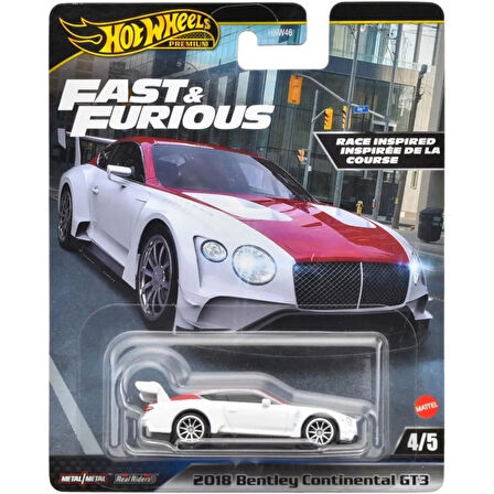 Fast & Furious 2018 Bentley Continental GT3 HRV63 Koleksiyonluk Model Araba