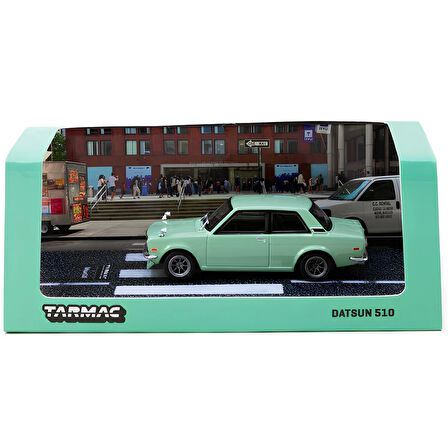 Tarmac Works 1/64 Datsun 510 Light Green Koleksiyonluk Model Araba