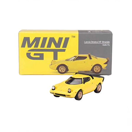 Mini GT 1/64 Lancia Stratos HF Stradale Giallo Fly Koleksiyonluk Metal Model Araba