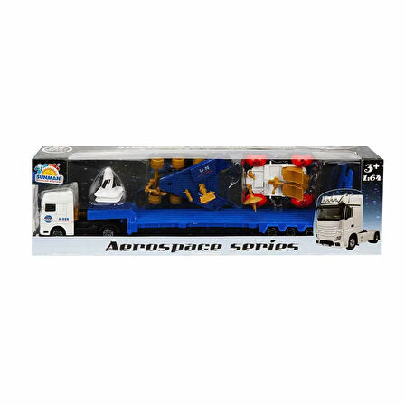 1:64 Aerospace Transporter Tır Uzay Seti - 27 CM