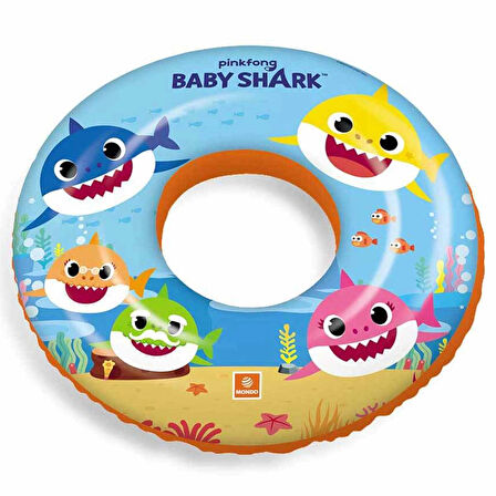Baby Shark Figürlü Deniz Havuz Çocuk Yüzücü Can Simidi 50 cm