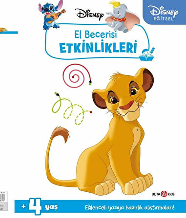 Disney Eğitsel Simba El Becerisi Etkinlikleri Yazıya Hazırlık Eğitici Çocuk Kitabı