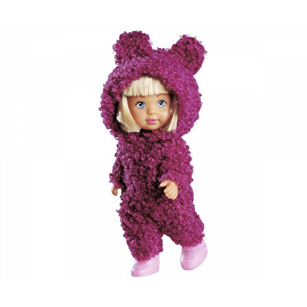 Evi Love Cute Teddy - Peluş Kıyafetli Oyuncak Model Bebek - 15 CM - 1 ADET