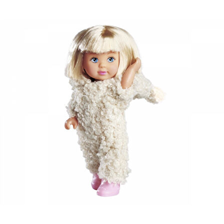 Evi Love Cute Teddy - Peluş Kıyafetli Oyuncak Model Bebek - 15 CM - 1 ADET