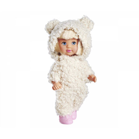 Evi Love Cute Teddy - Peluş Kıyafetli Oyuncak Model Bebek - 15 CM - 1 ADET