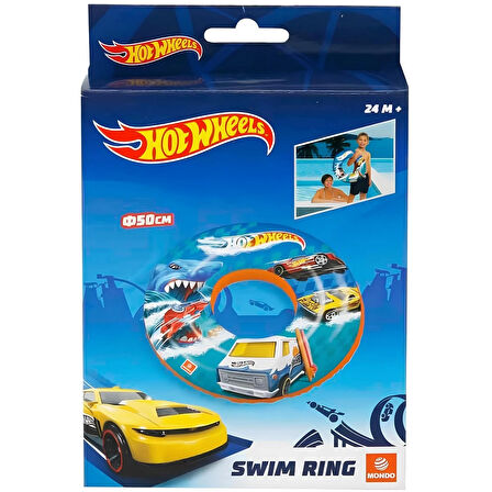 Hot Wheels Figürlü Deniz Havuz Çocuk Yüzücü Can Simidi 50 cm