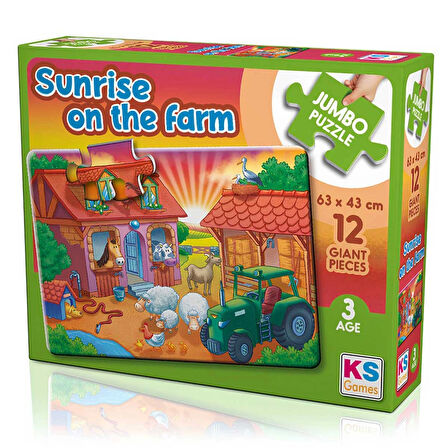Sunrise On The Farm 12 Parça Puzzle