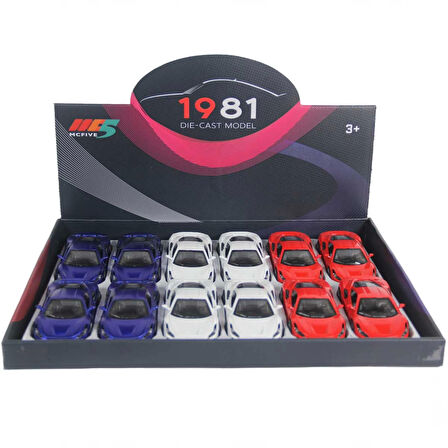 Metal Çek Bırak Spor Araba 6636-68- 10.5 CM - 1 ADET