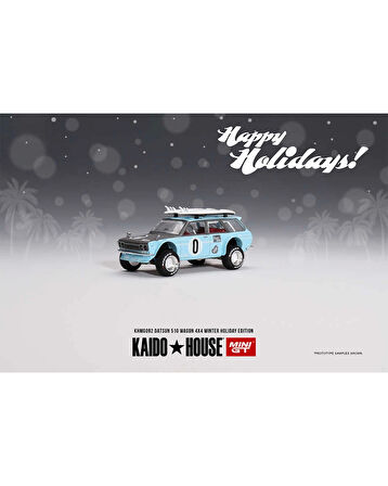 Mini GT 1/64 Datsun Kaido 510 Wagon 4x4 Winter Holiday Edition