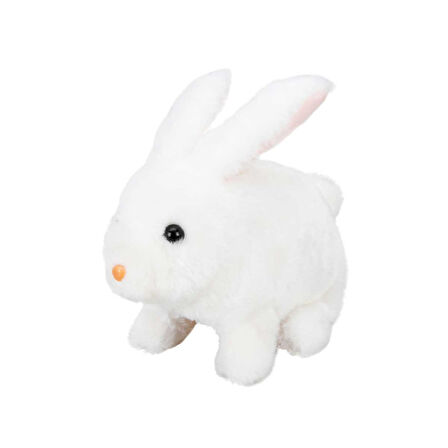 Sevimli Sesli Pilli Peluş Tavşan Robbie - 23 CM