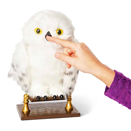 Harry Potter Büyüleyici İnteraktif Hareketli Sesli Hedwig Baykuş  - 20 CM
