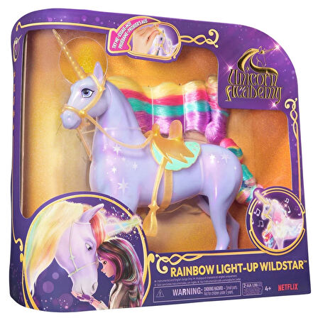 Sesli ve Işıklı Unicorn Akademisi Rainbow Wildstar 28 cm
