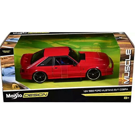 Maisto 1/24 1993 Ford Mustang SVT Cobra Koleksiyonluk Metal Model Araba
