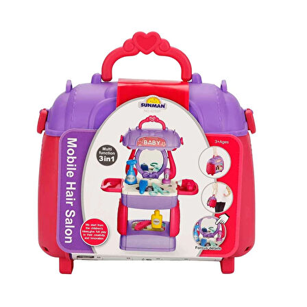 Güzellik Seti Çantalı 3in1 Mor