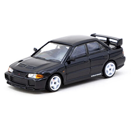 Tarmac Works 1/64 Mitsubishi Lancer GSR Evolution III Black Koleksiyonluk Metal Model Araba