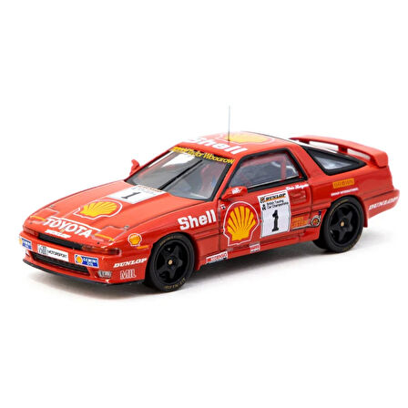 Tarmac Works 1/64 Toyota Supra Turbo (MA70) BTCC 1988 Chris Hodgetts Koleksiyonluk Metal Model Araba