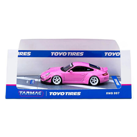 Tarmac Works 1/64 RWB 997 Pink Koleksiyonluk Metal Model Araba