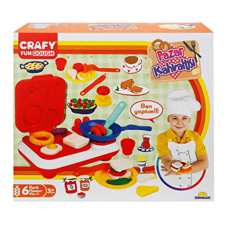 Crafy Pazar Kahvaltısı Oyun Hamuru Seti 23 Parça