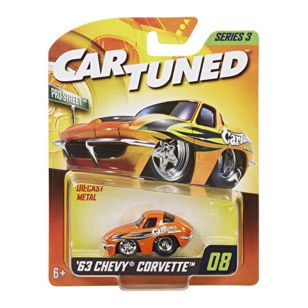 CarTuned S3 1963 Chevy Corvette Stingray - Turuncu Pro Street Araba