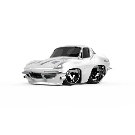 CarTuned S2 1963 Chevy Corvette Stingray - Beyaz Muscle Araba