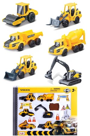 Maisto Volvo 6 lı İnşaat Seti (5-8 CM)