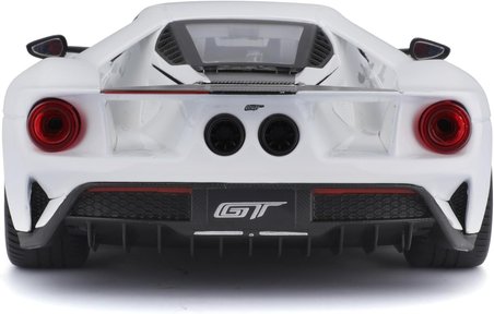 Maisto 1:18 2021 Ford GT Heritage Edition #98 Diecast Model Araba Metal Gövde Açılır Kapılı Beyaz 3+